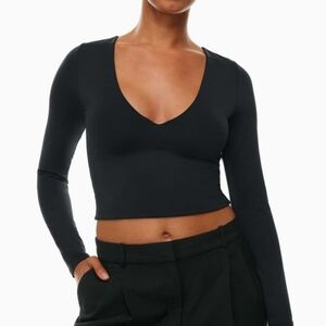 Babaton Vneck long sleeve Black size S